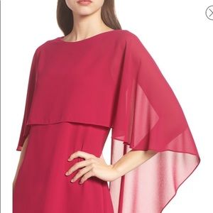 NWT Vince Camuto Cape Overlay Dress Sz 2 😍💋💄